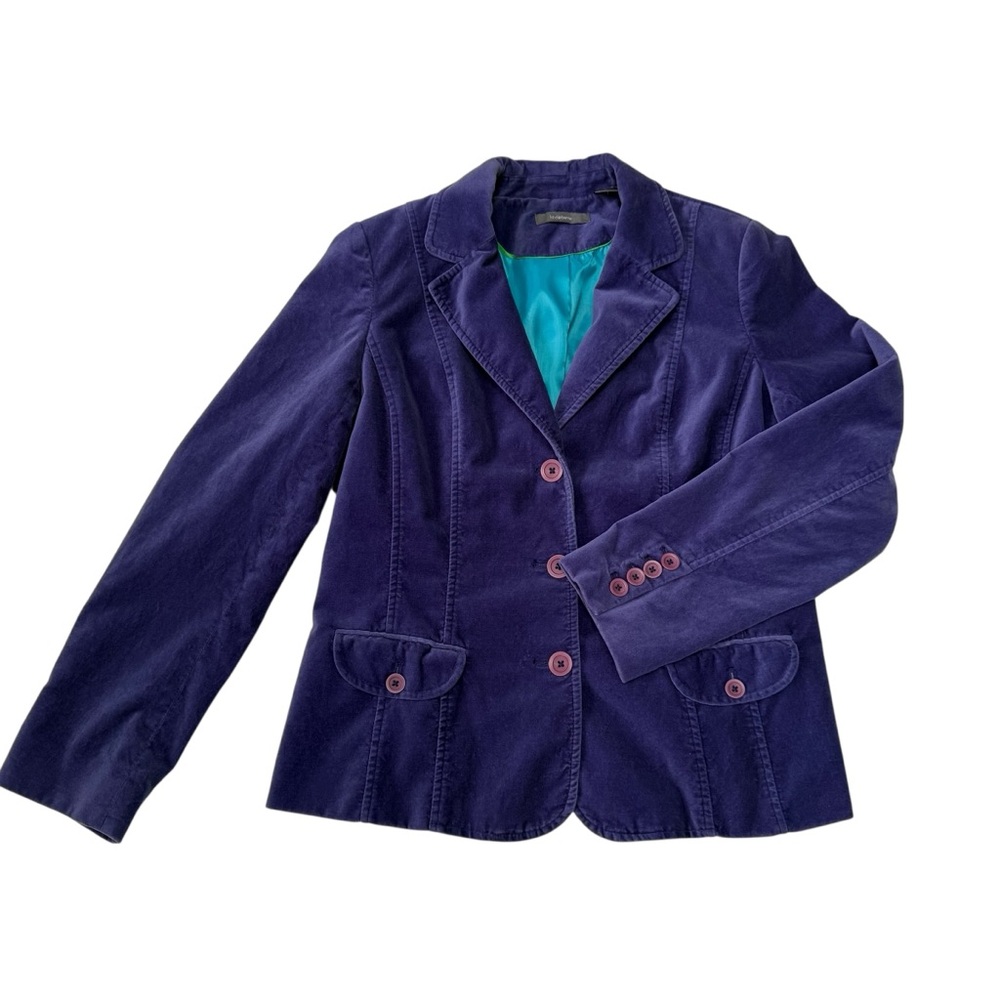 Liz Claiborne Purple Velvet Blazer Women’s Size 14 - Picture 4 of 11